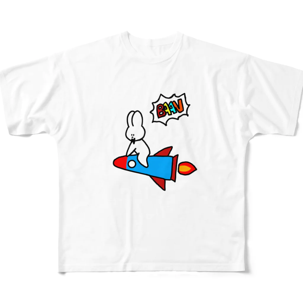 ちゃちゃのアメコミうさGI フルグラフィックTシャツ