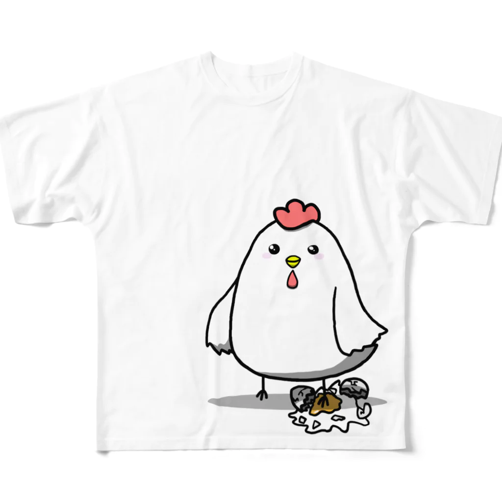 思う屋の踏んだ フルグラフィックTシャツ