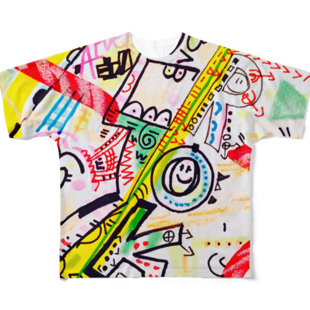 coppepan_brothersの人力火の輪車&東山のぐるんぐるん山車 All-Over Print T-Shirt