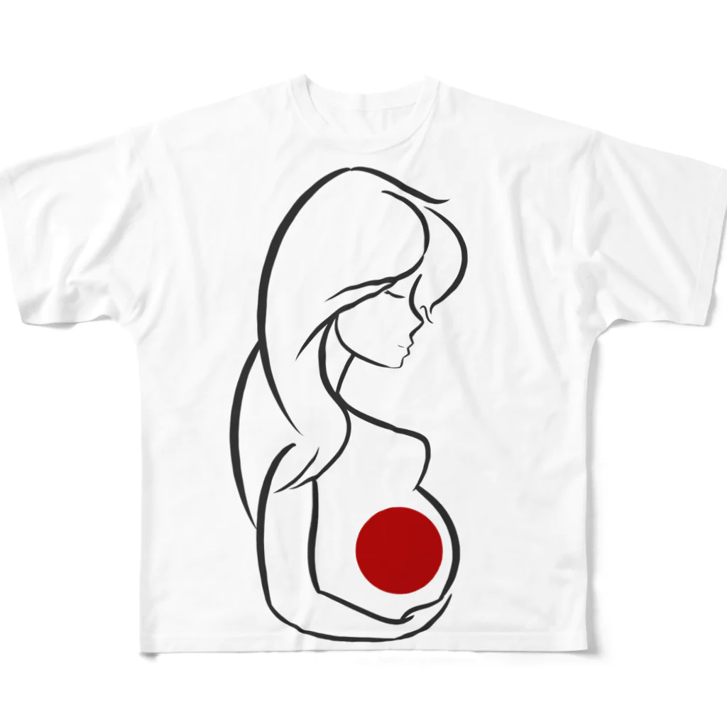 東京奮起させるのPregnant in Japan フルグラフィックTシャツ