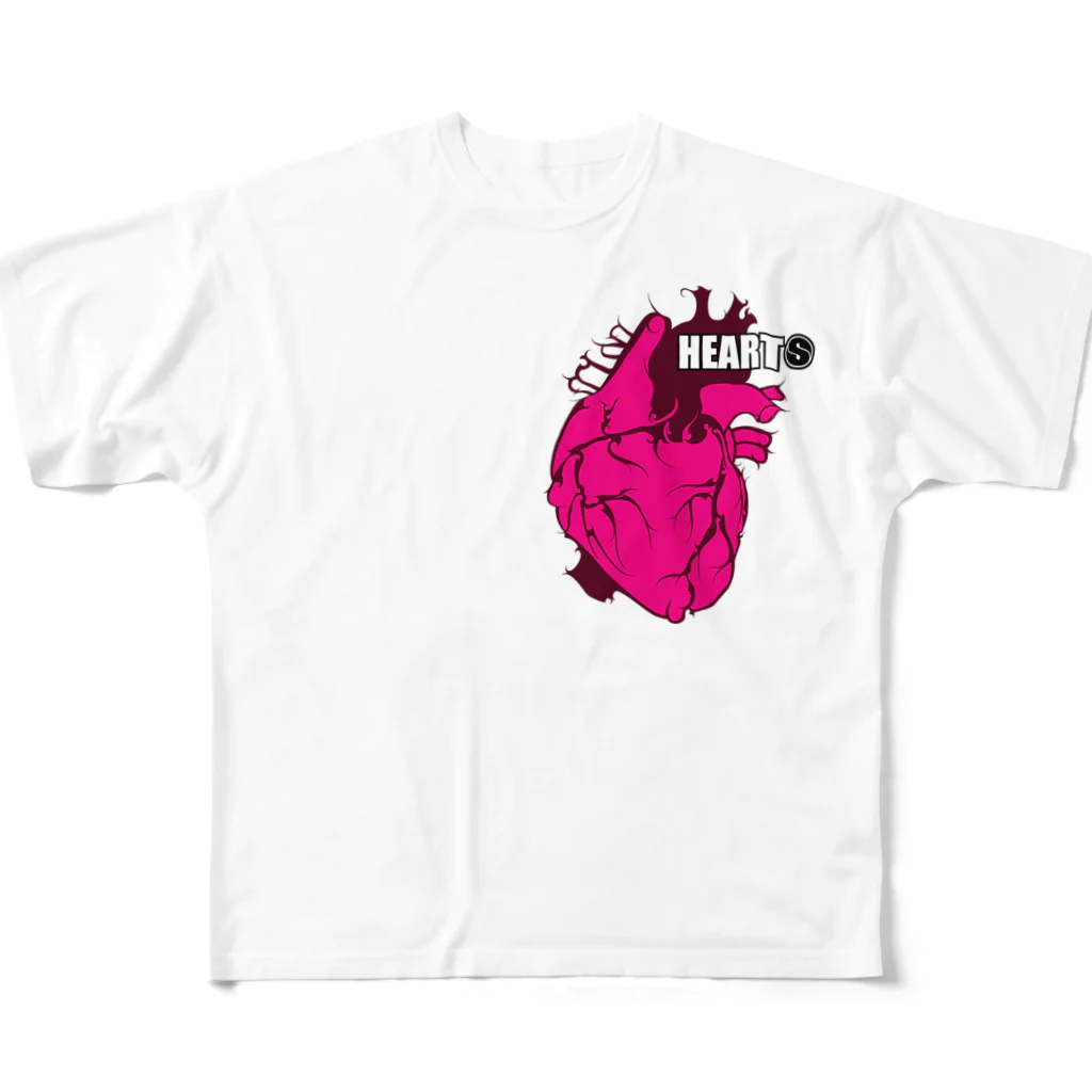 stoneheartsの心臓トライバル　フルグラフィックTシャツ フルグラフィックTシャツ