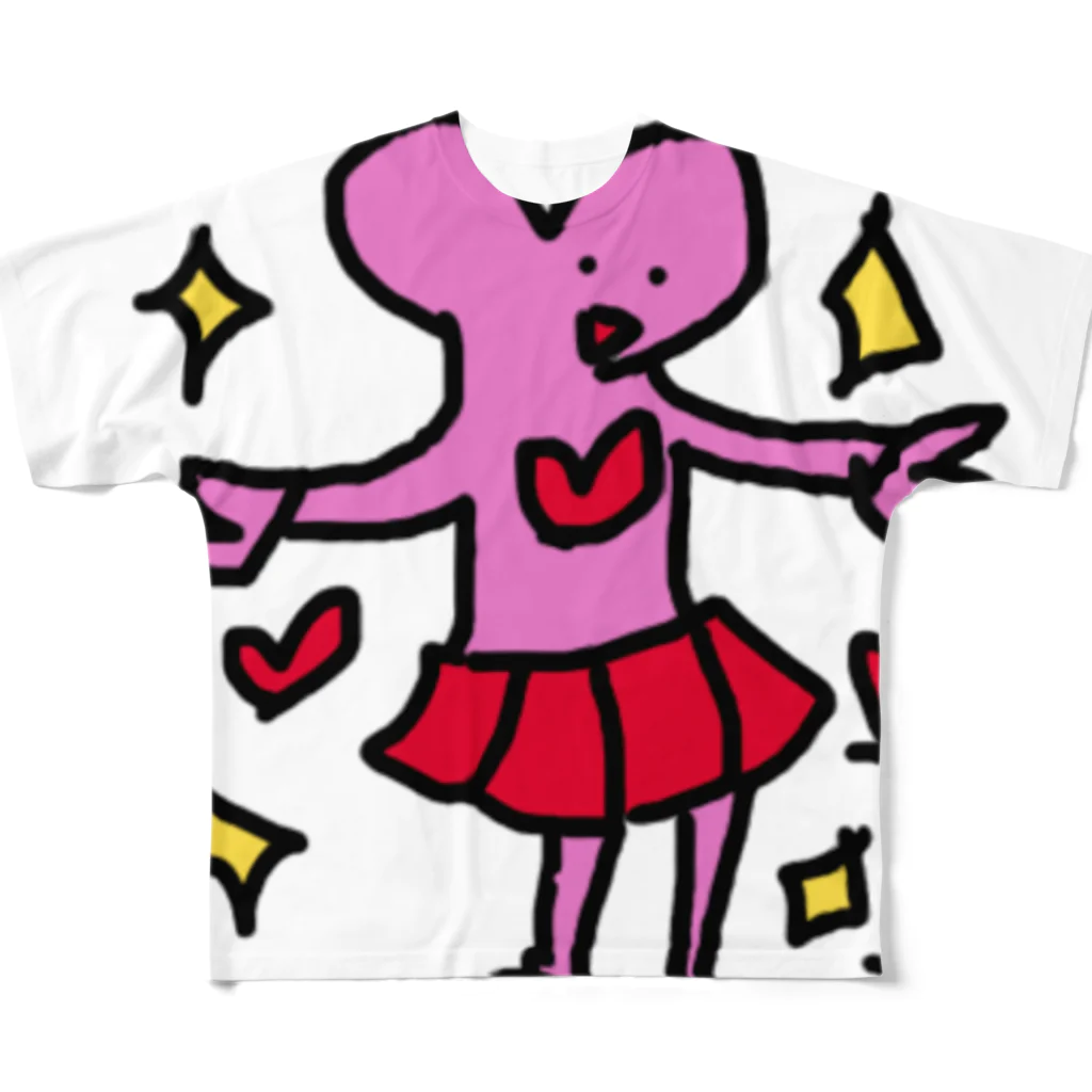 heartchan美術館のフィーバーハートchan💓✨ フルグラフィックTシャツ