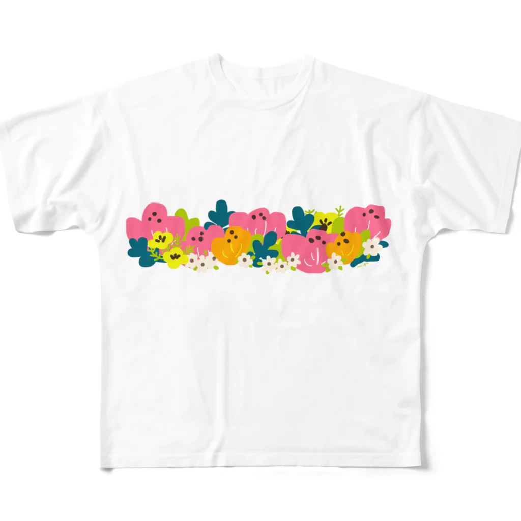 Miku Kafuu Artsの【レトロチック🌼なお花ちゃん】シリーズ All-Over Print T-Shirt