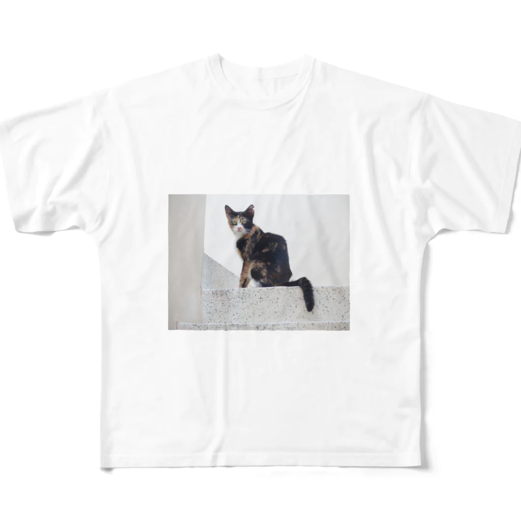 momoニャンカフェの猫好きの聖地、マルタ島の猫さん All-Over Print T-Shirt