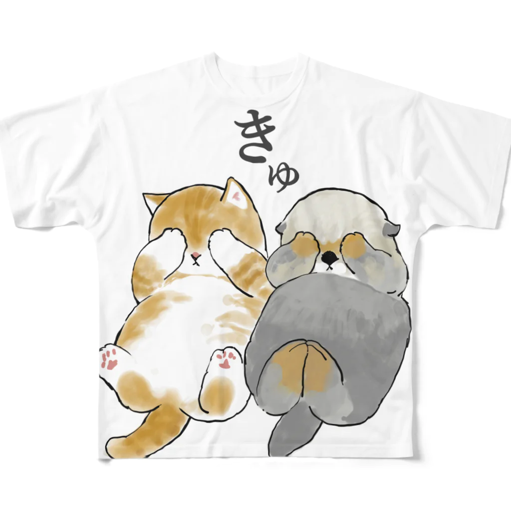 mofusandのきゅ。 フルグラフィックTシャツ