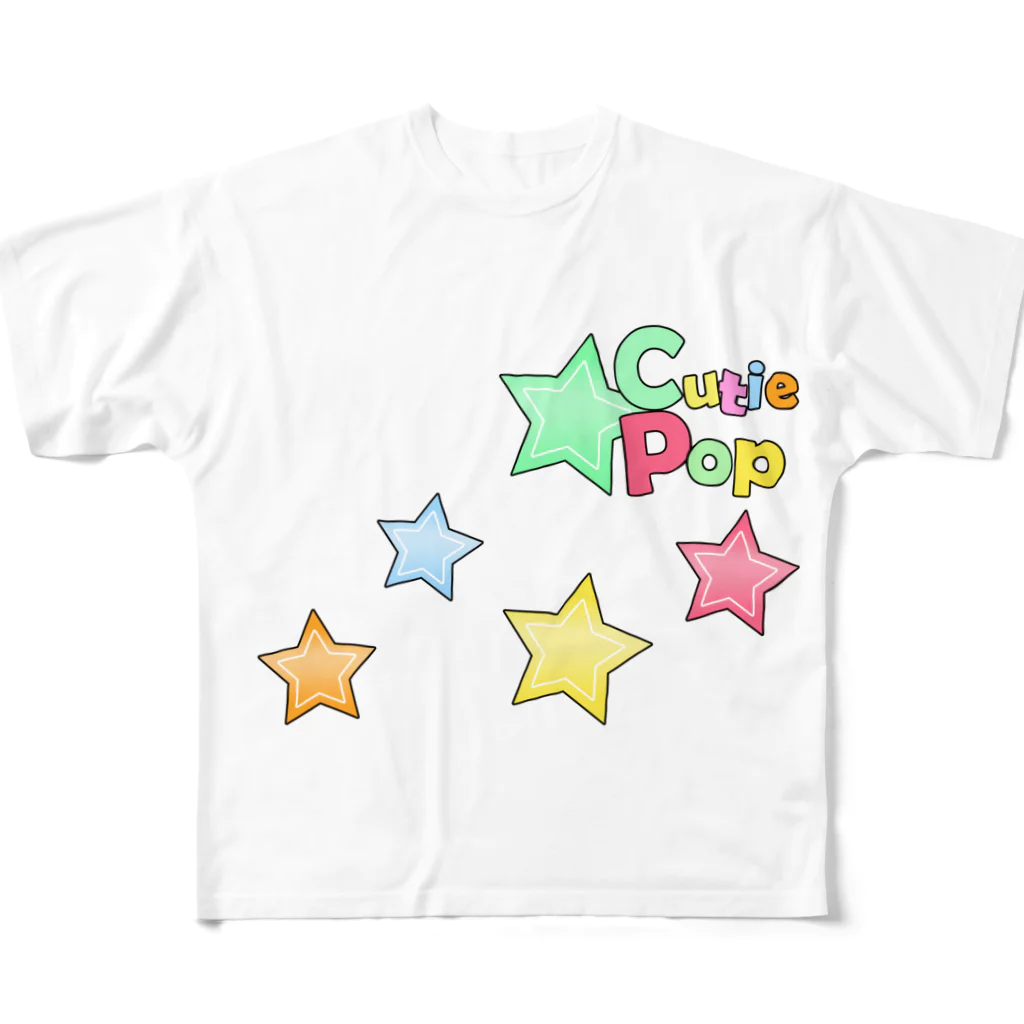 キューティ★ポップのキューティ★ポップ キラキラバージョン フルグラフィックTシャツ