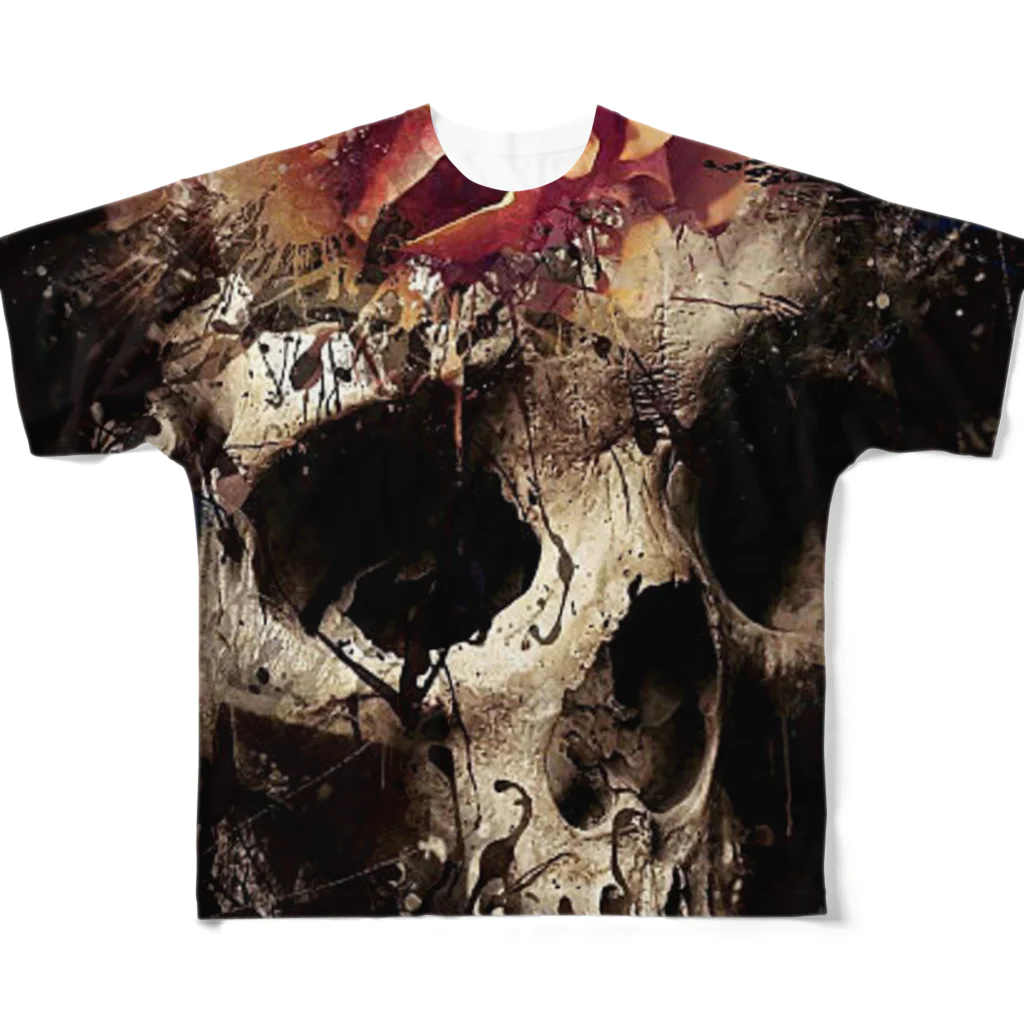 Darkness and individualityのscull All-Over Print T-Shirt