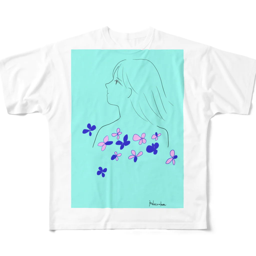 リベルテ haruの水色⛵ フルグラフィックTシャツ