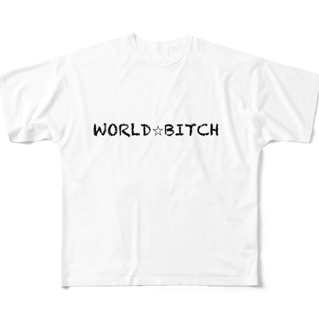 世界同時多発ハッピーの新作⭐︎ W⭐︎B Tシャツ フルグラフィックTシャツ