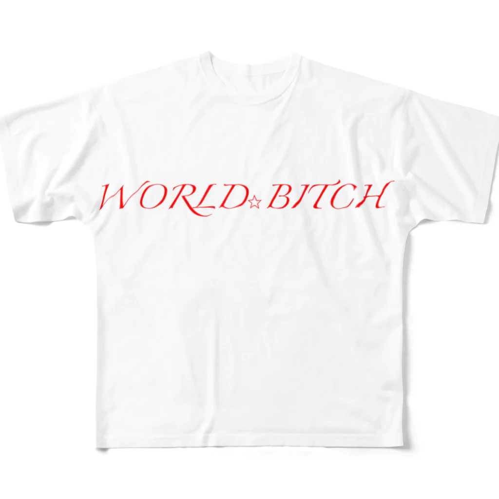 世界同時多発ハッピーの新作⭐︎ W⭐︎B  フルグラフィックTシャツ