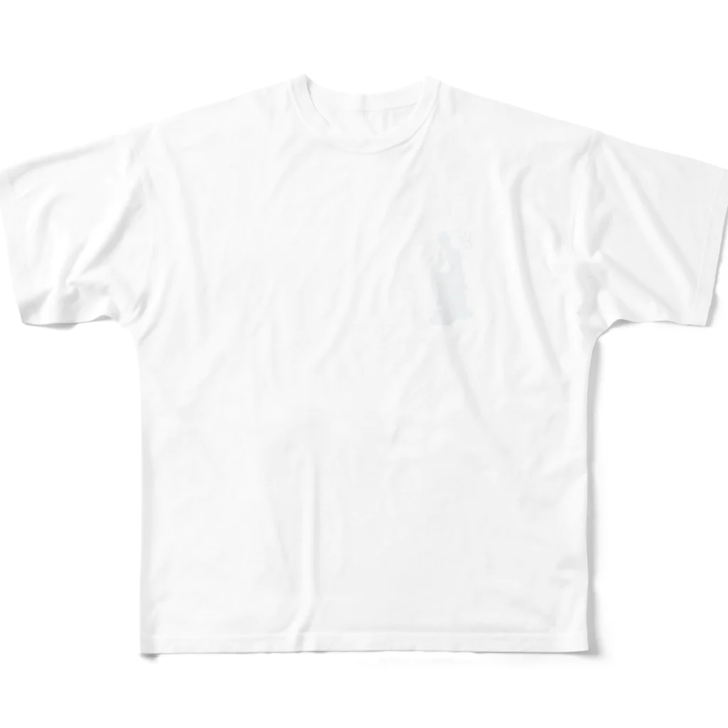 puikkoの弥勒菩薩（ワンポイント　白） All-Over Print T-Shirt