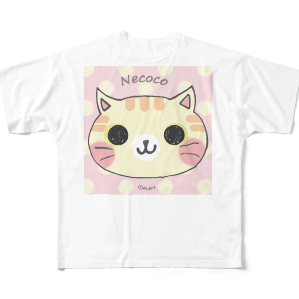 ぐみのねここ(あめりかん) 猫 フルグラフィックTシャツ