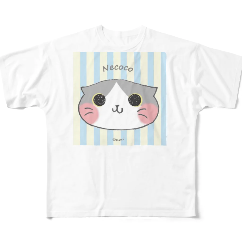 ぐみのねここ(すこてぃっしゅ) 猫 フルグラフィックTシャツ