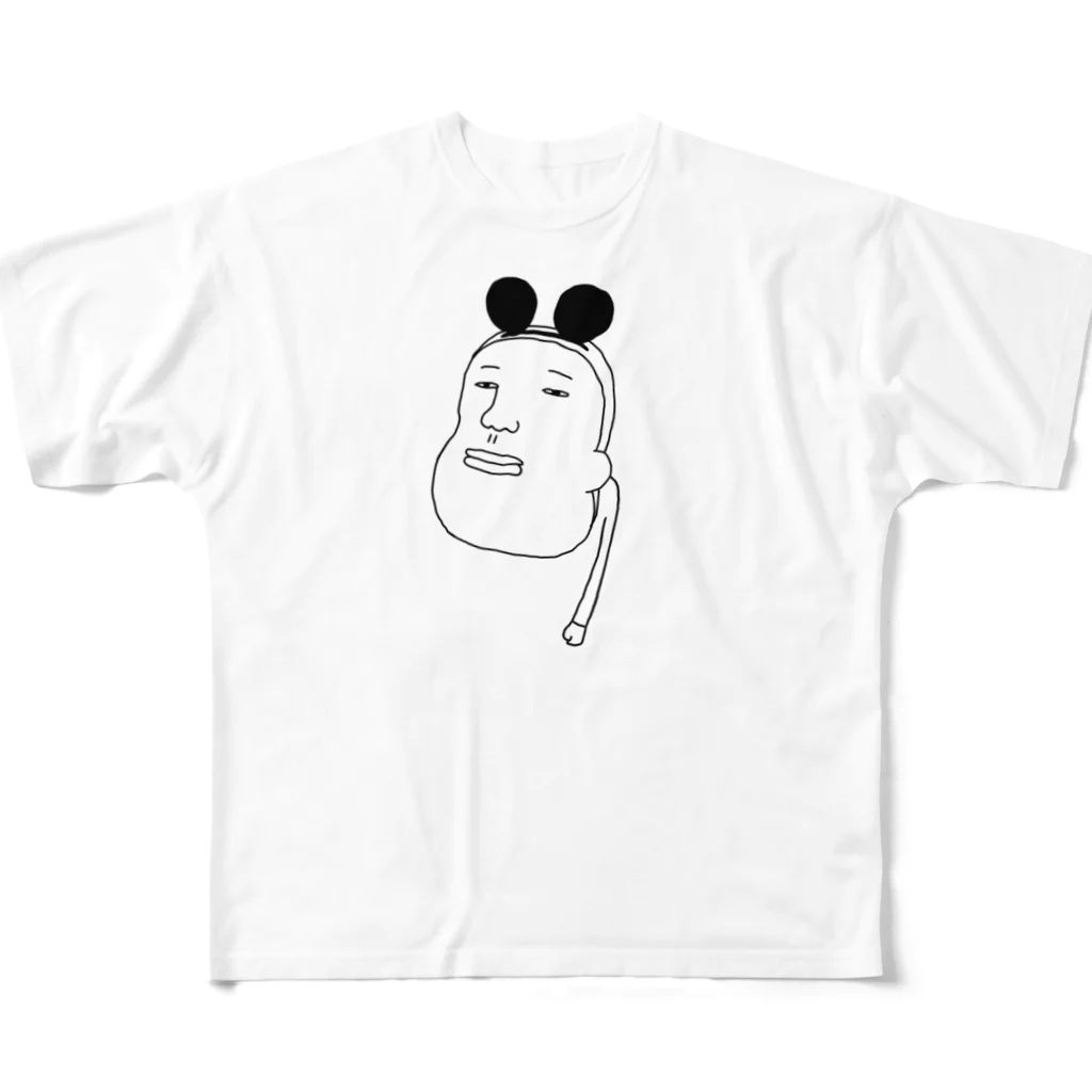 kurubusiの無口人 フルグラフィックTシャツ