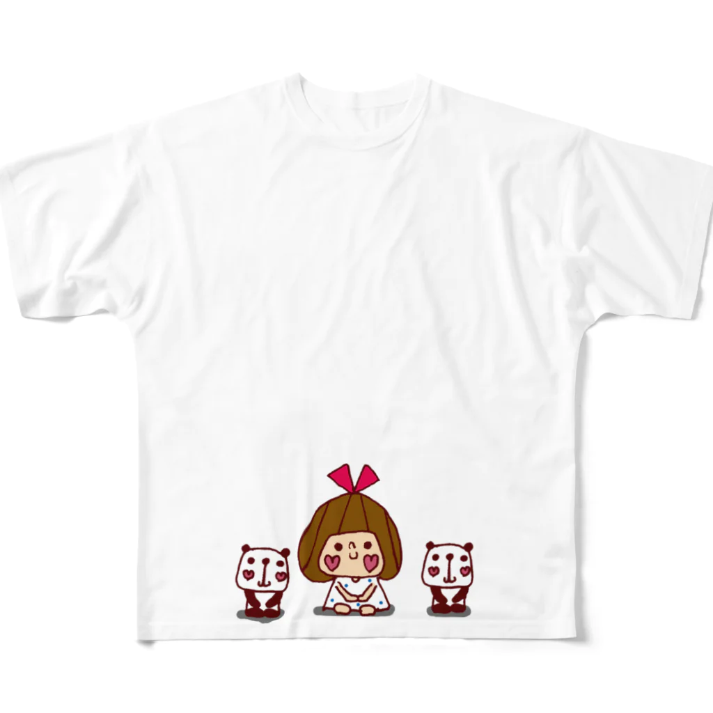 かょのこHANKOのよろしくリボンちゃん フルグラフィックTシャツ