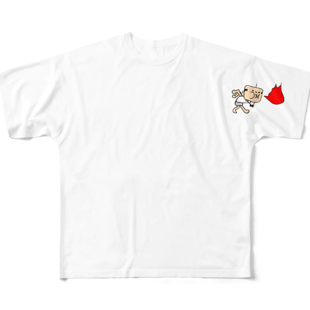 かょのこHANKOの火をふくおっちゃん All-Over Print T-Shirt