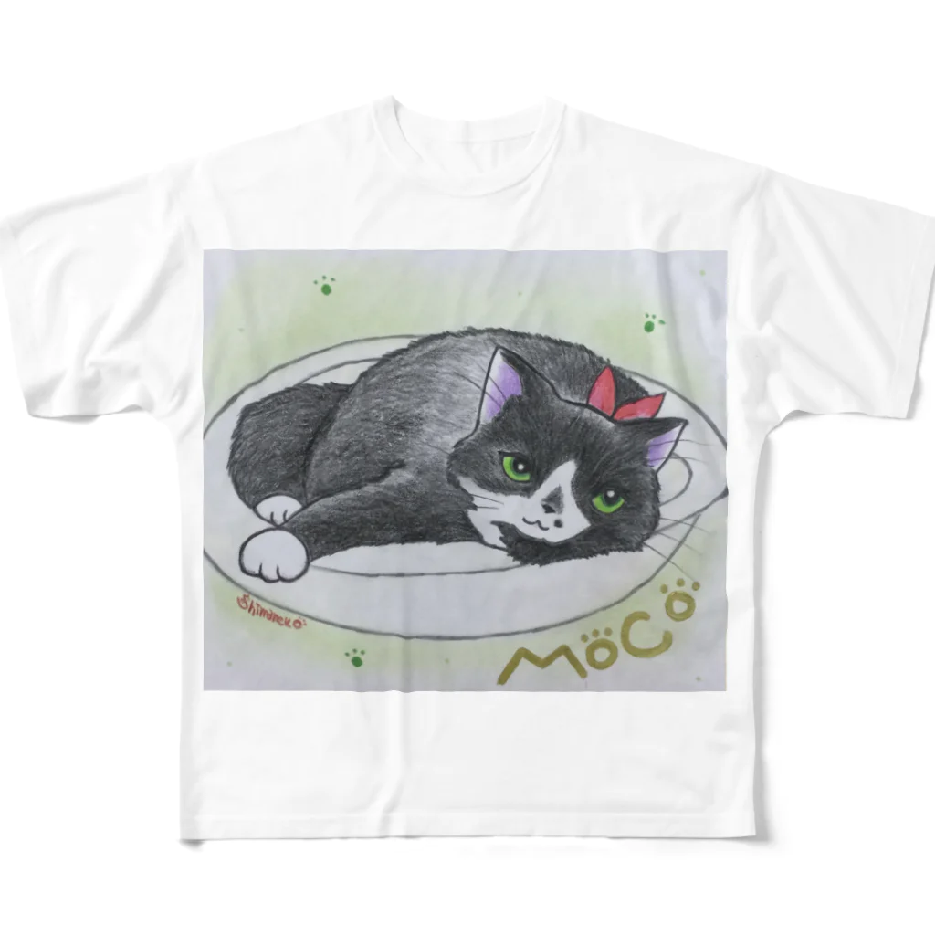 shimaneko megumi（しま猫めぐみ）のM O C O フルグラフィックTシャツ