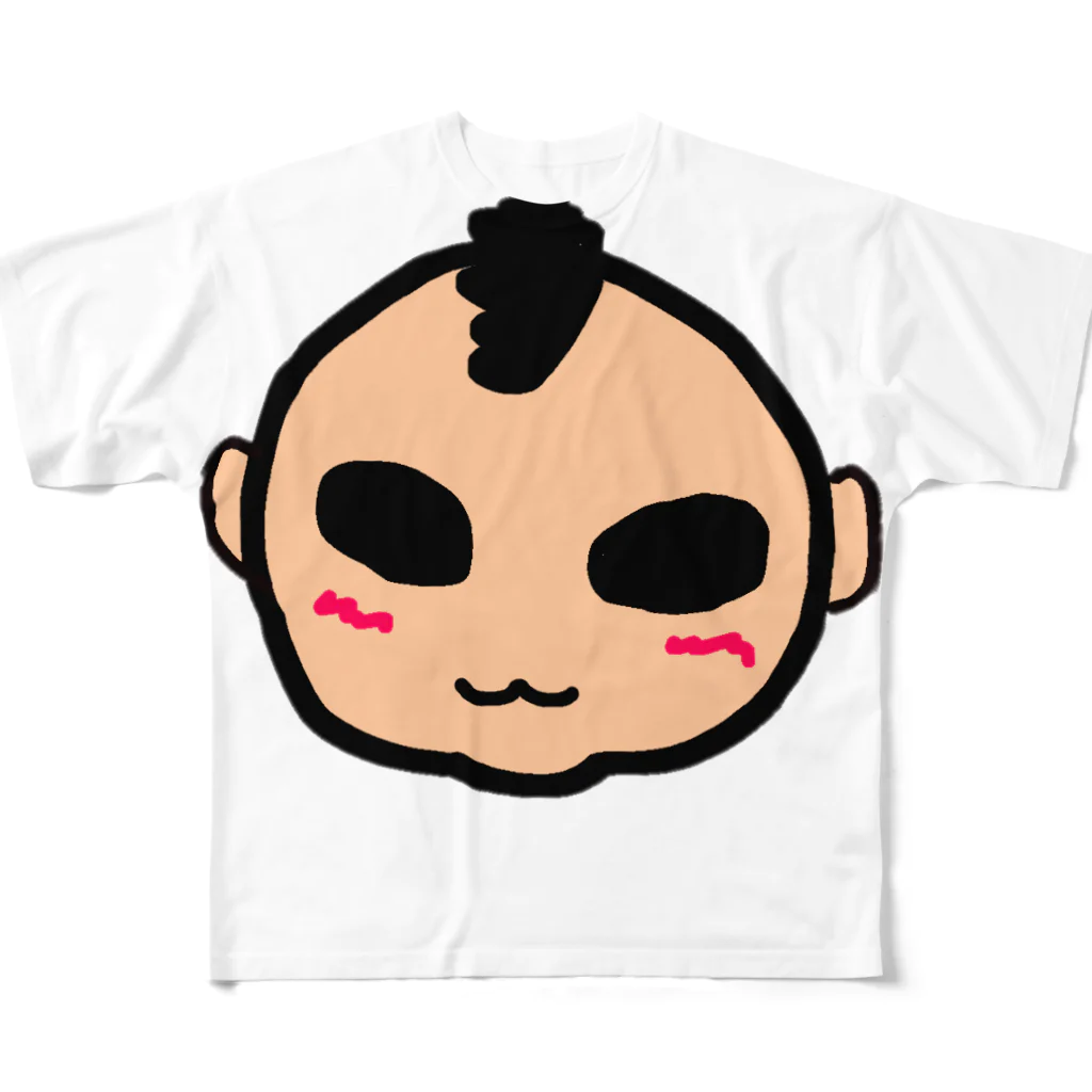 梅ちゃんのお店のモヒカンゆうちゃん フルグラフィックTシャツ