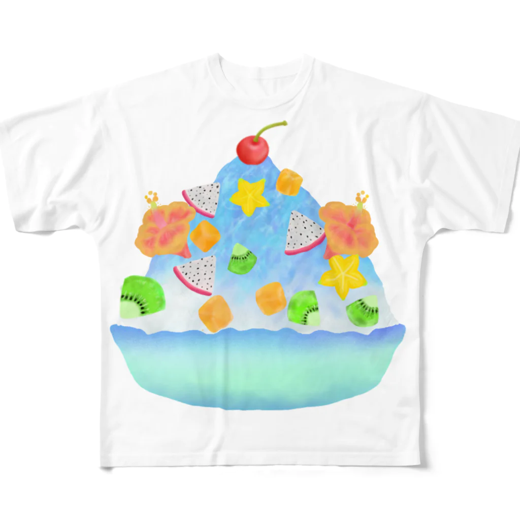 Lily bird（リリーバード）のトロピカル・ブルーハワイかき氷 フルグラフィックTシャツ