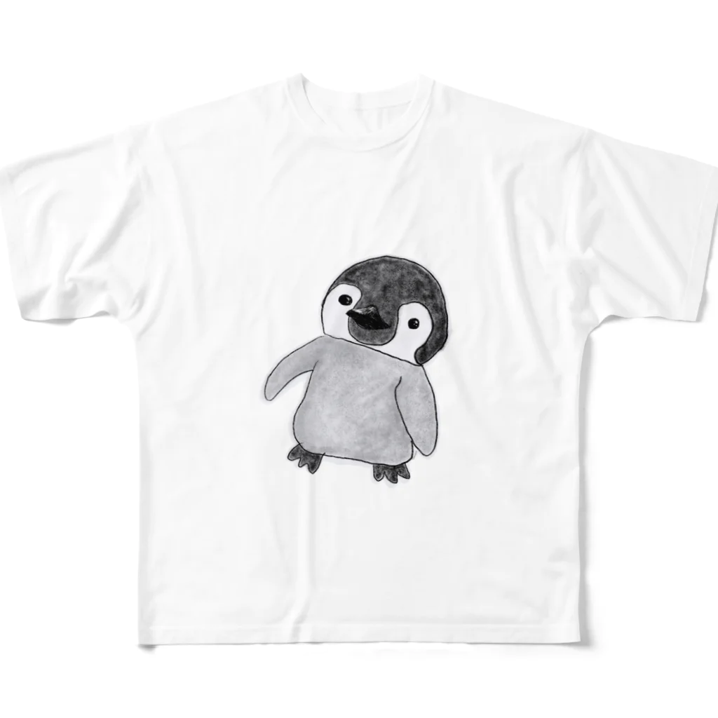 napuripu🐾のベビーペンギン フルグラフィックTシャツ