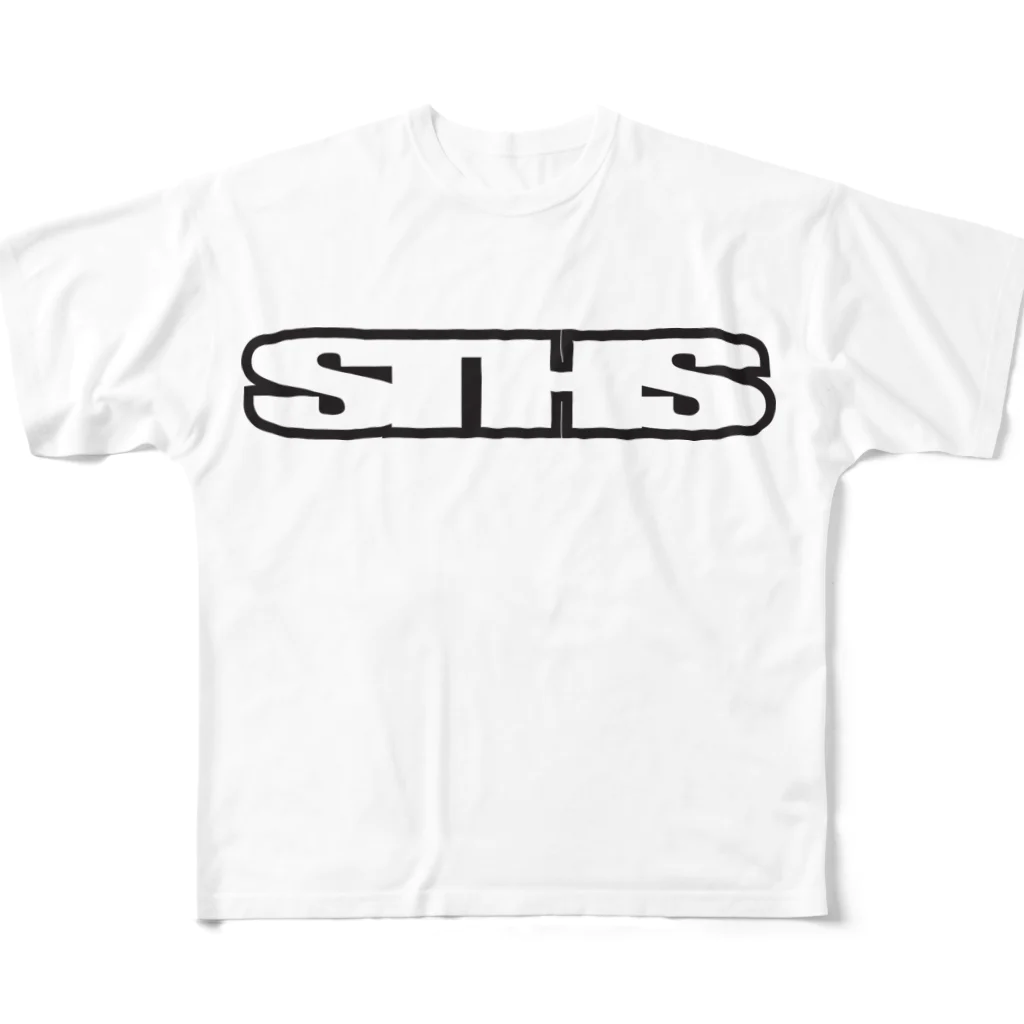 stoneheartsのSTHSロゴ フルグラフィックTシャツ