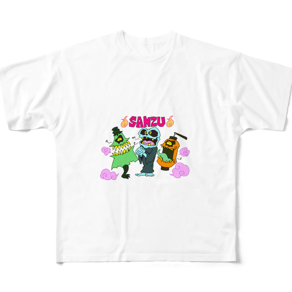 chiplizardのSANZU フルグラフィックTシャツ