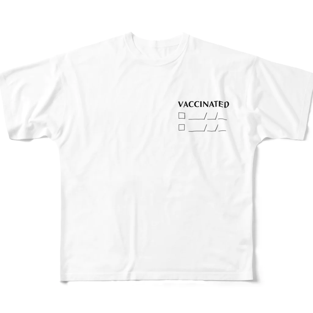 Vaccinated2021のワクチン接種確認 Vaccinated check All-Over Print T-Shirt