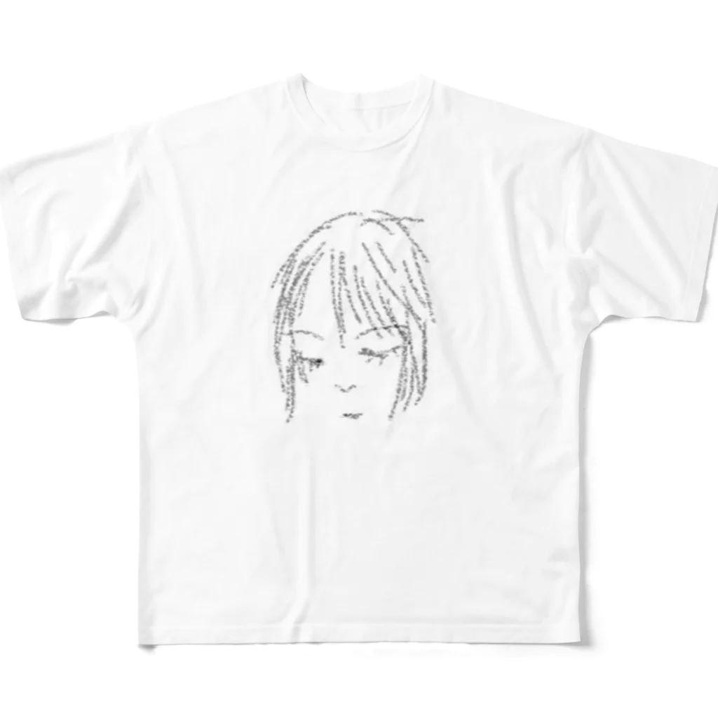 コノハの素描    girl フルグラフィックTシャツ