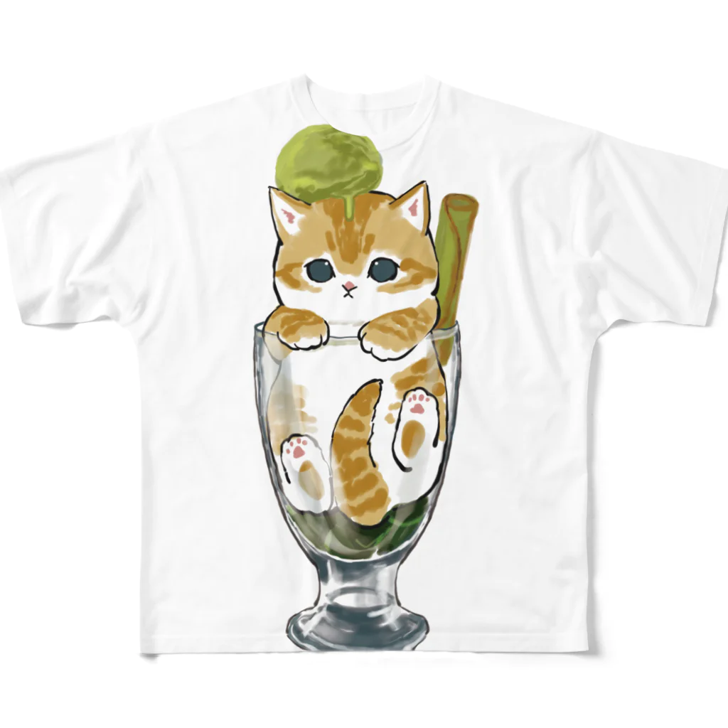 mofusandの肉球堪能パフェ All-Over Print T-Shirt