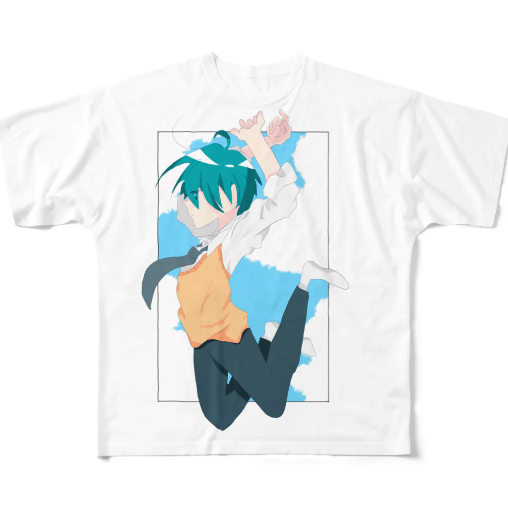 れん@れんれんれんたろすの青空へジャンプ！ All-Over Print T-Shirt