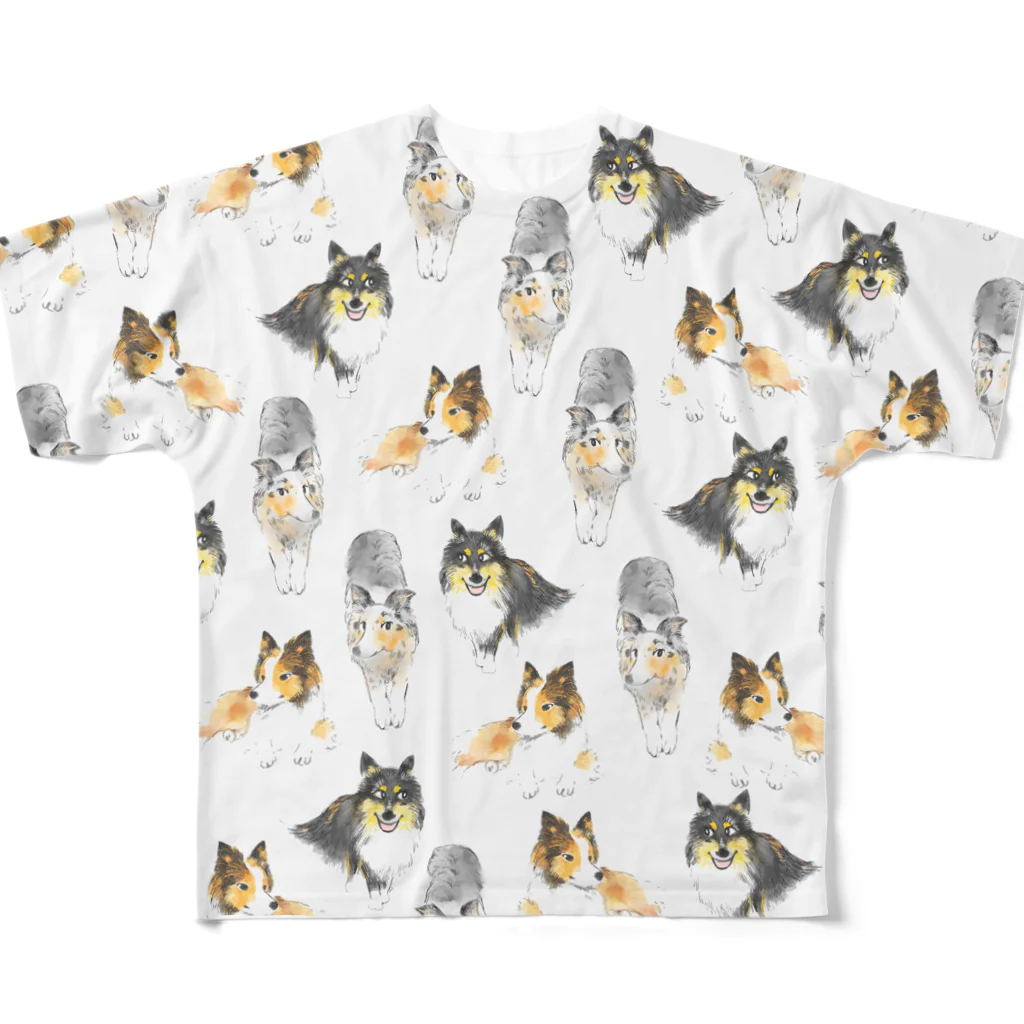 DOG STUDIOのトリプルシェルティーグッズ All-Over Print T-Shirt