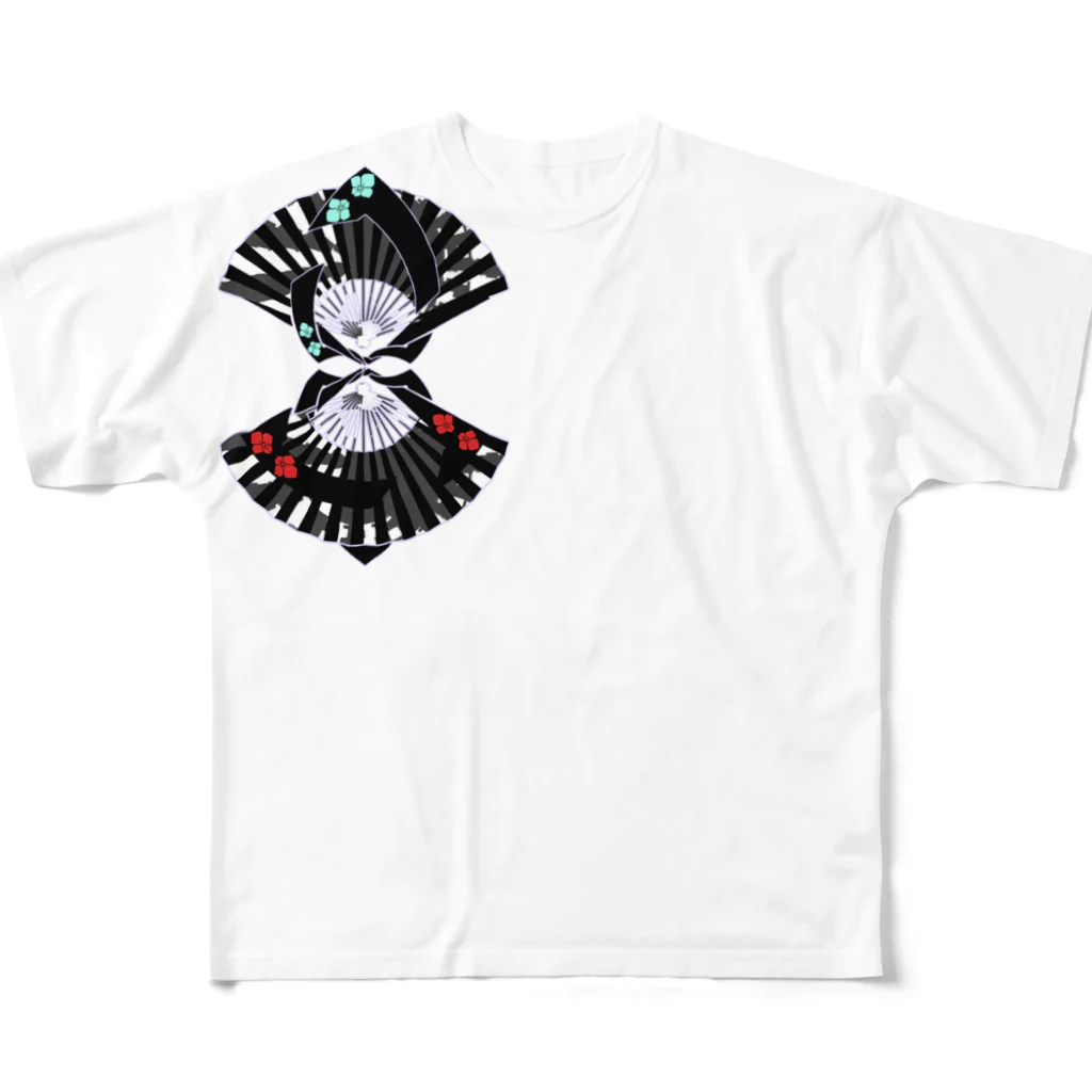 RMk→D (アールエムケード)の扇扇桔梗 艶 All-Over Print T-Shirt