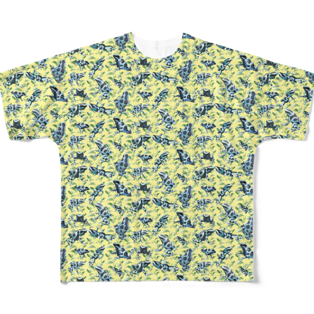 piyopiyobrandのヤドクガエルフルグラフィックTシャツ All-Over Print T-Shirt