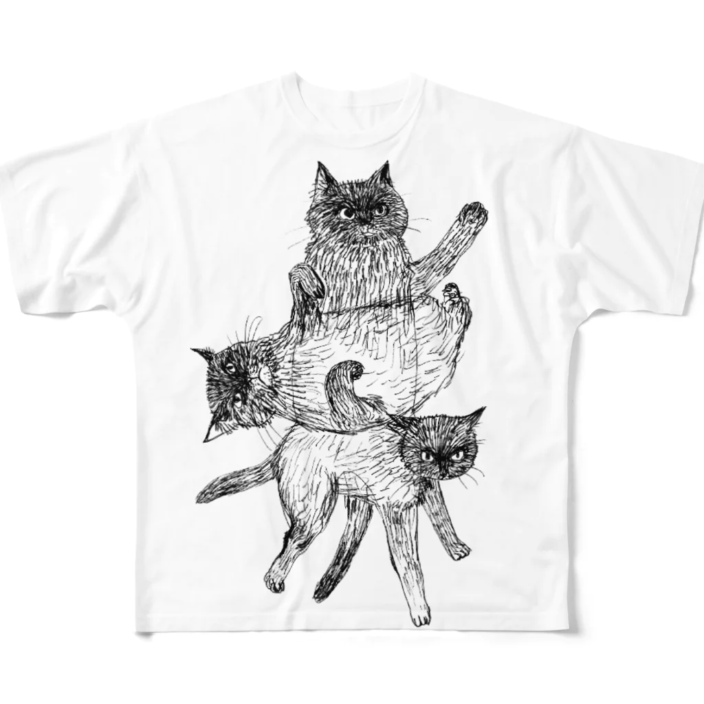 suzuejyaのみつねこ フルグラフィックTシャツ