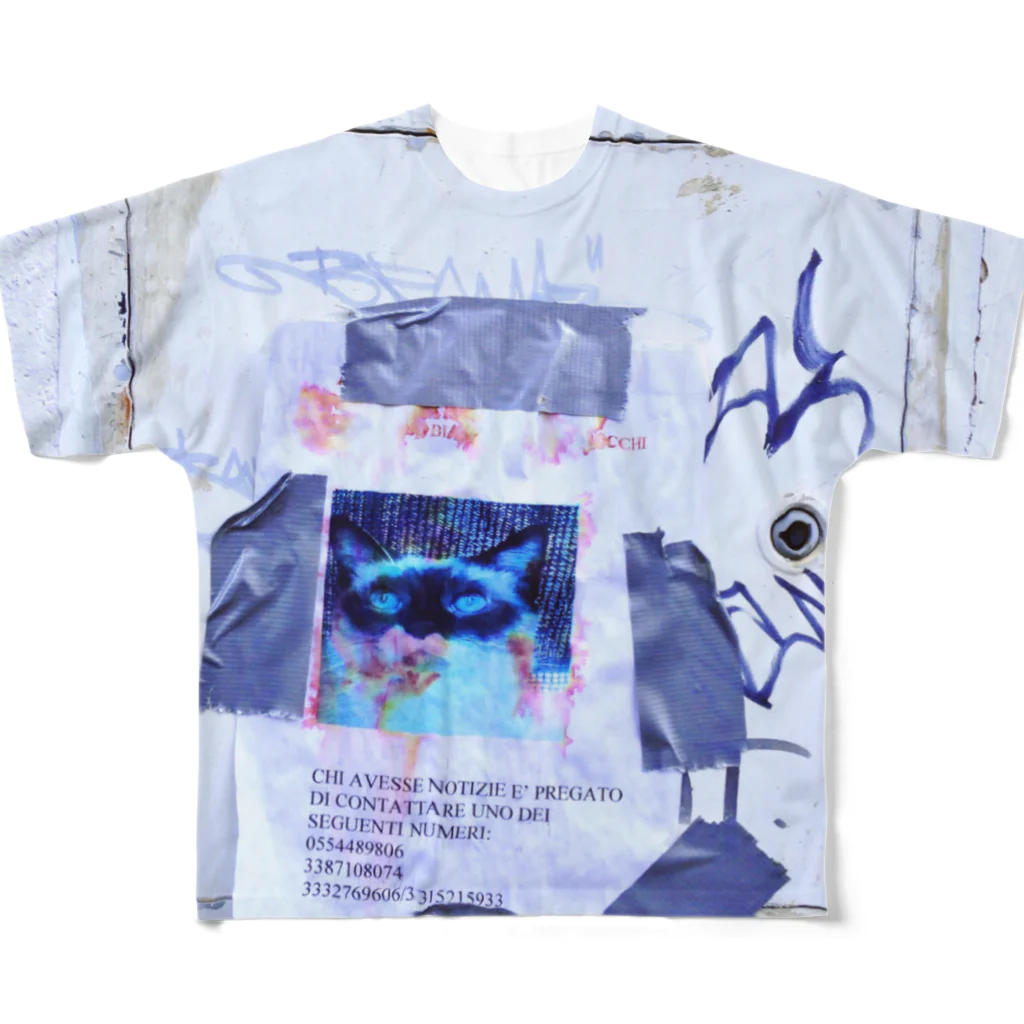 アルミニウムのよるのLOSTCAT#2 All-Over Print T-Shirt