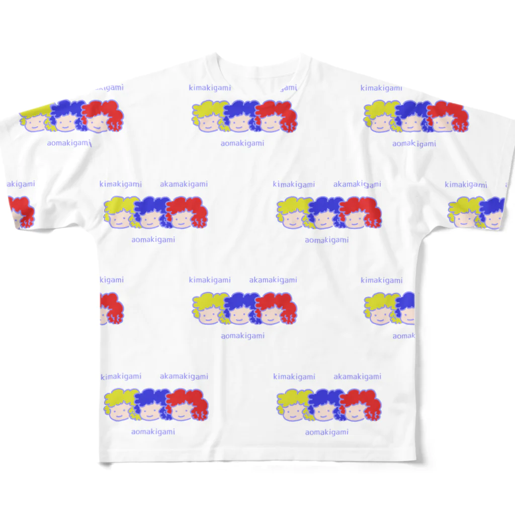 ハナのお店の巻き髪シスターズ All-Over Print T-Shirt