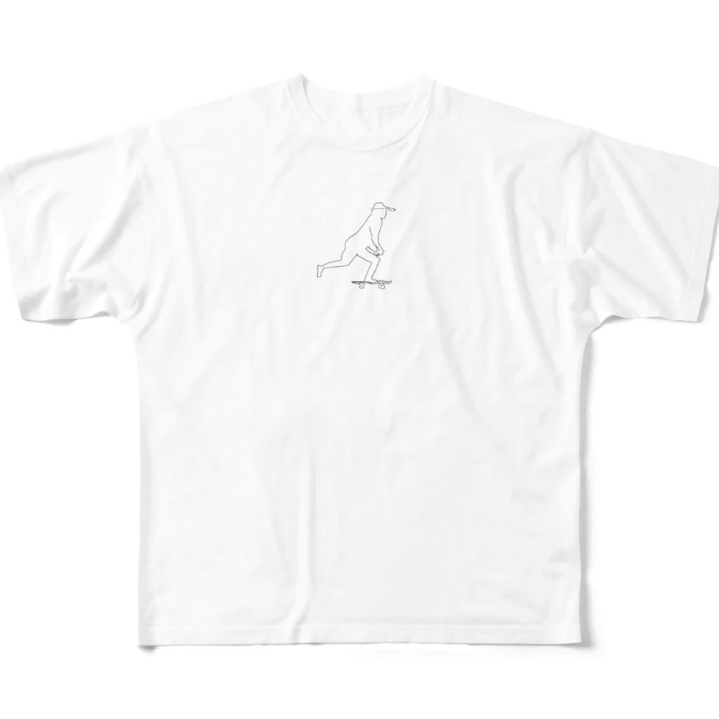 子供の落書き屋の街乗りスケーター All-Over Print T-Shirt