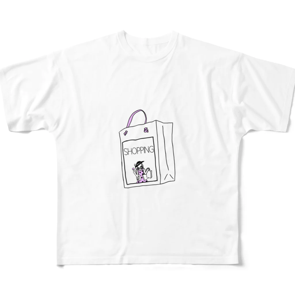 Dore-A! （ドリア！）のShoppingirl All-Over Print T-Shirt
