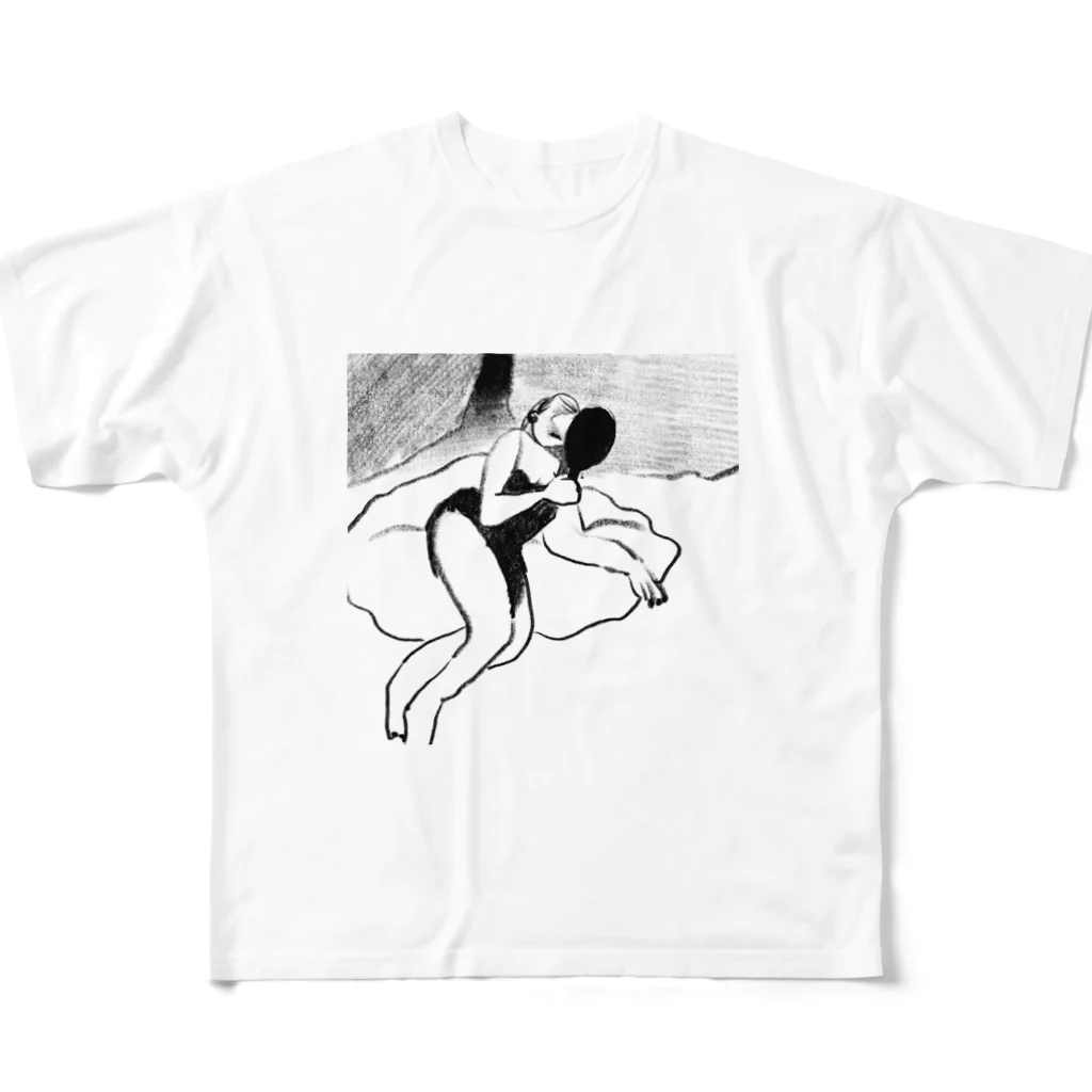 Ying Yang DOGの鏡よ鏡 All-Over Print T-Shirt