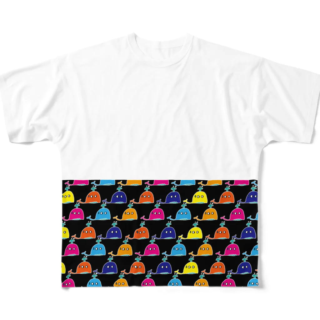 yukaridesignのクジラクン All-Over Print T-Shirt