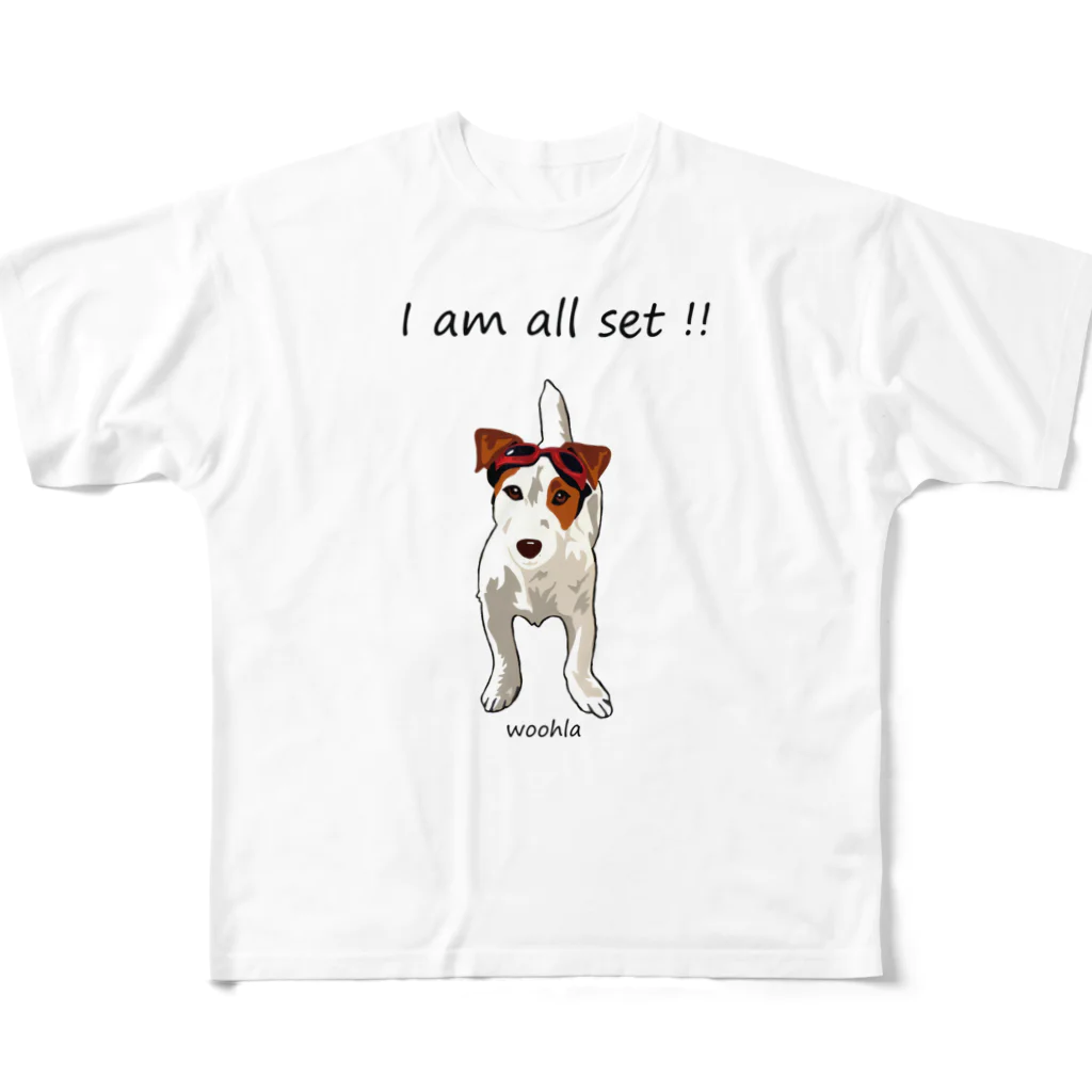 woohlaの休暇中のジャックラッセル All-Over Print T-Shirt