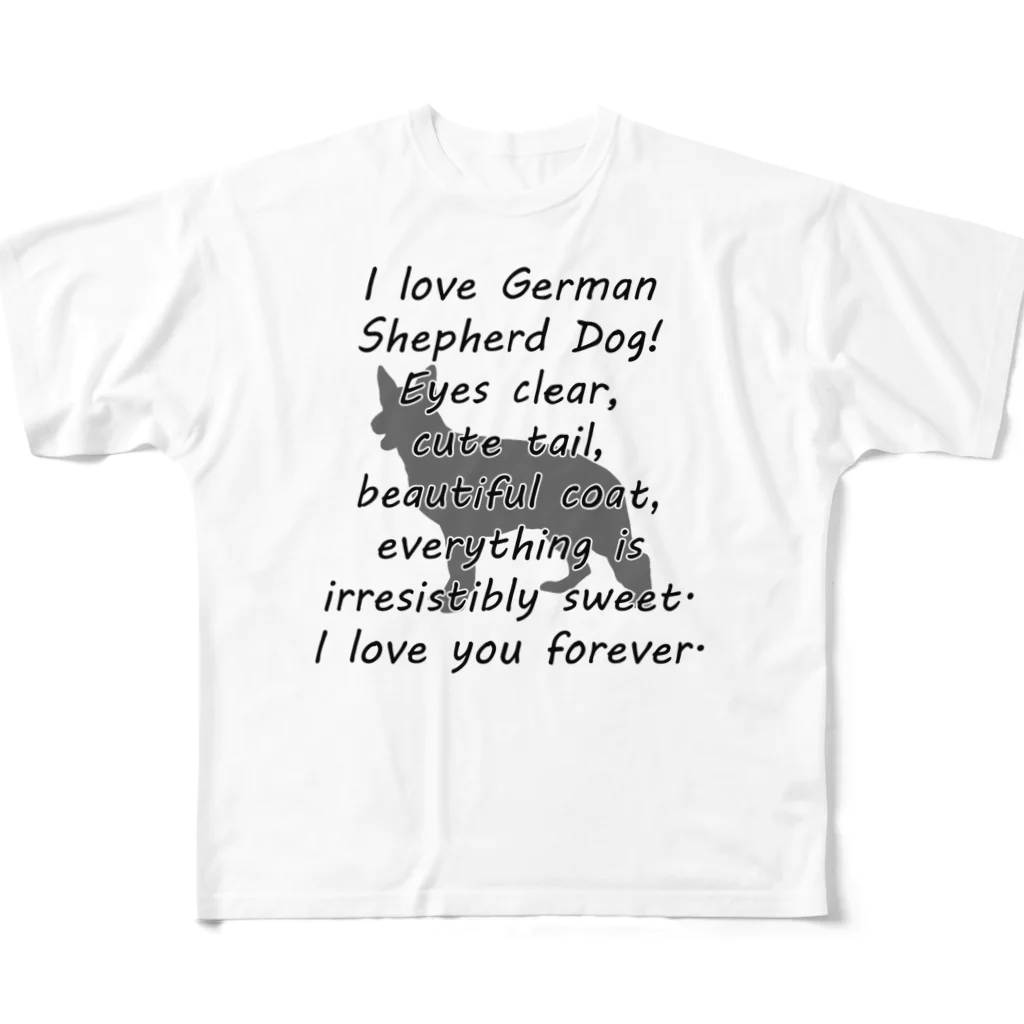 onehappinessのジャーマン・シェパード・ドッグ 풀그래픽 티셔츠