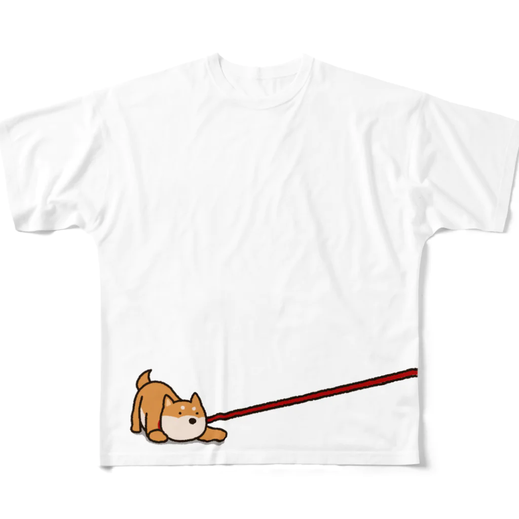 しばじるしデザインのぐぐぐ柴犬 フルグラフィックTシャツ