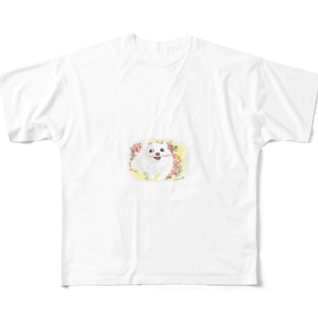 もかふしぎ🐰のチワワかみかみ フルグラフィックTシャツ