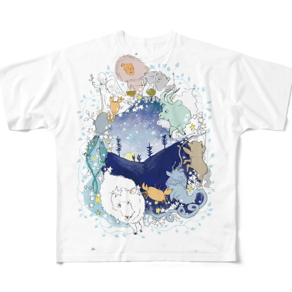 ももろ の星座リース All-Over Print T-Shirt