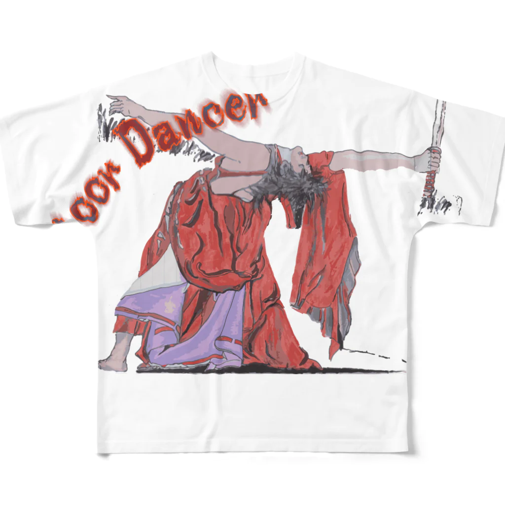 SO-yanのFloor dancer_02 フルグラフィックTシャツ