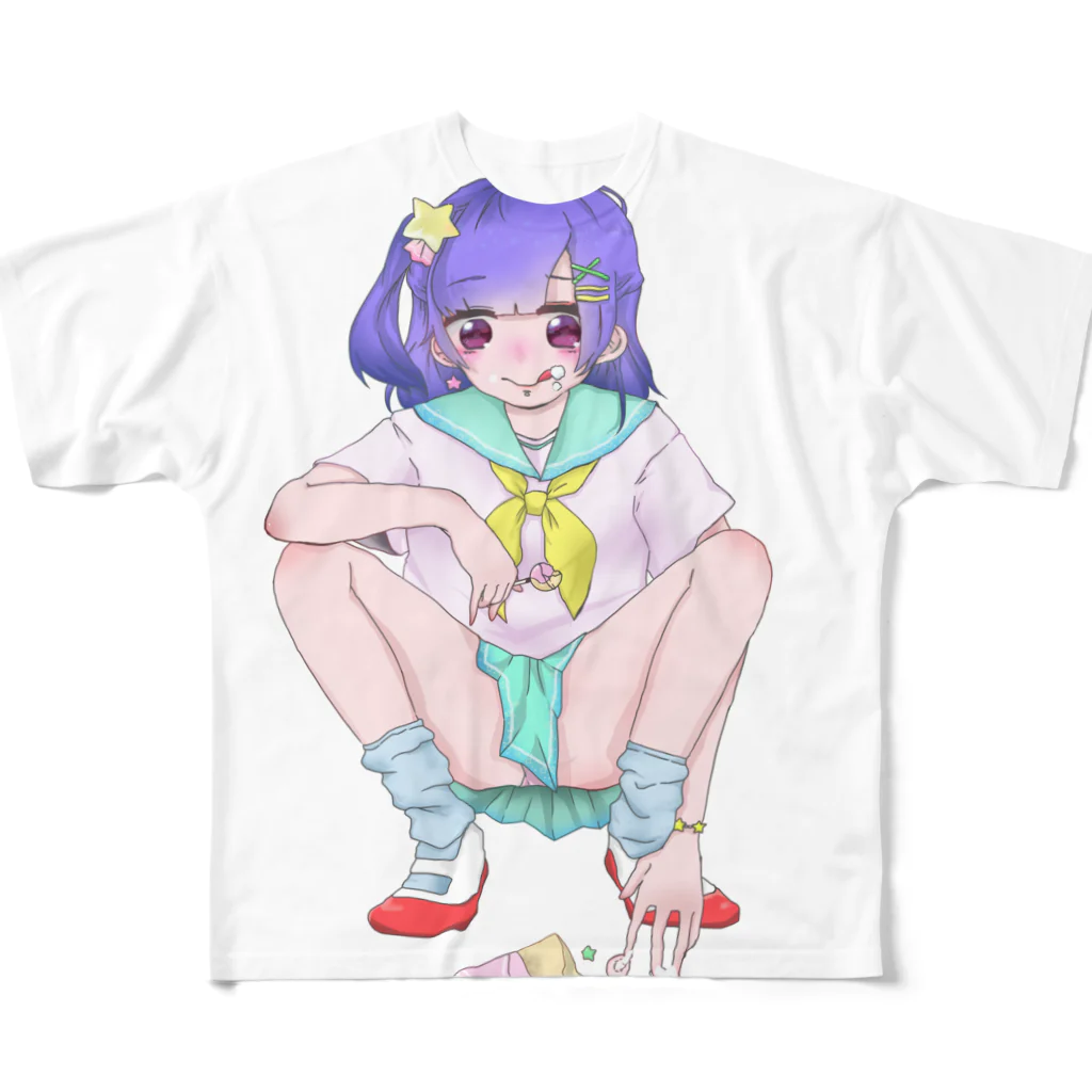 かわいいが優勝のべたべた All-Over Print T-Shirt