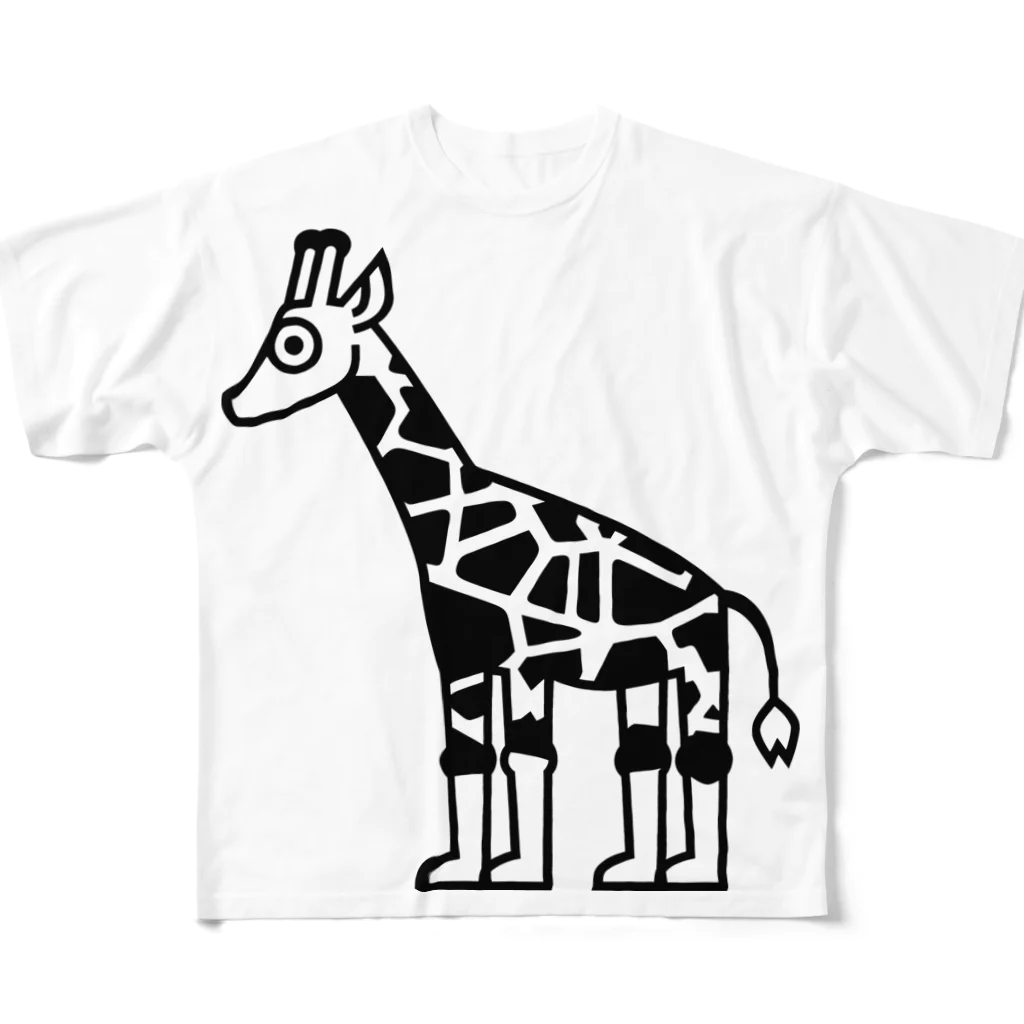 犬田猫三郎のキリンだけ All-Over Print T-Shirt