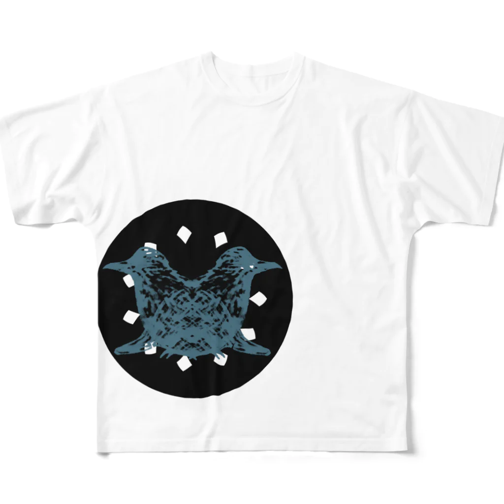 ティシュー山田のカラス All-Over Print T-Shirt