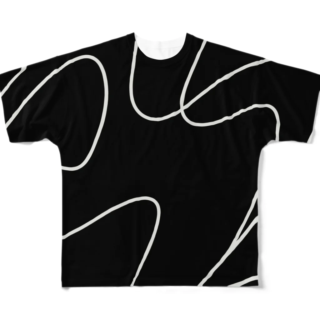 ﾄﾙｺﾞﾚのイヤホン　ドローイング All-Over Print T-Shirt